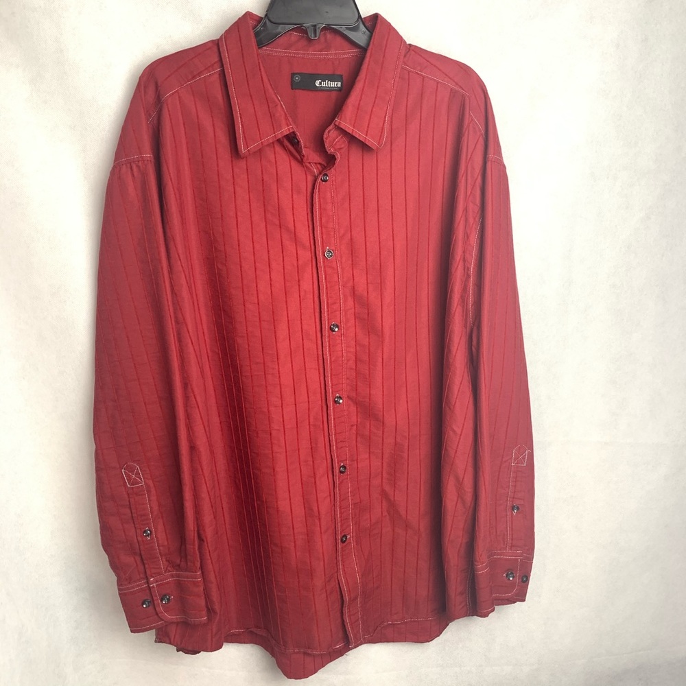 Cultura International Men’s Long Sleeve Button 4X